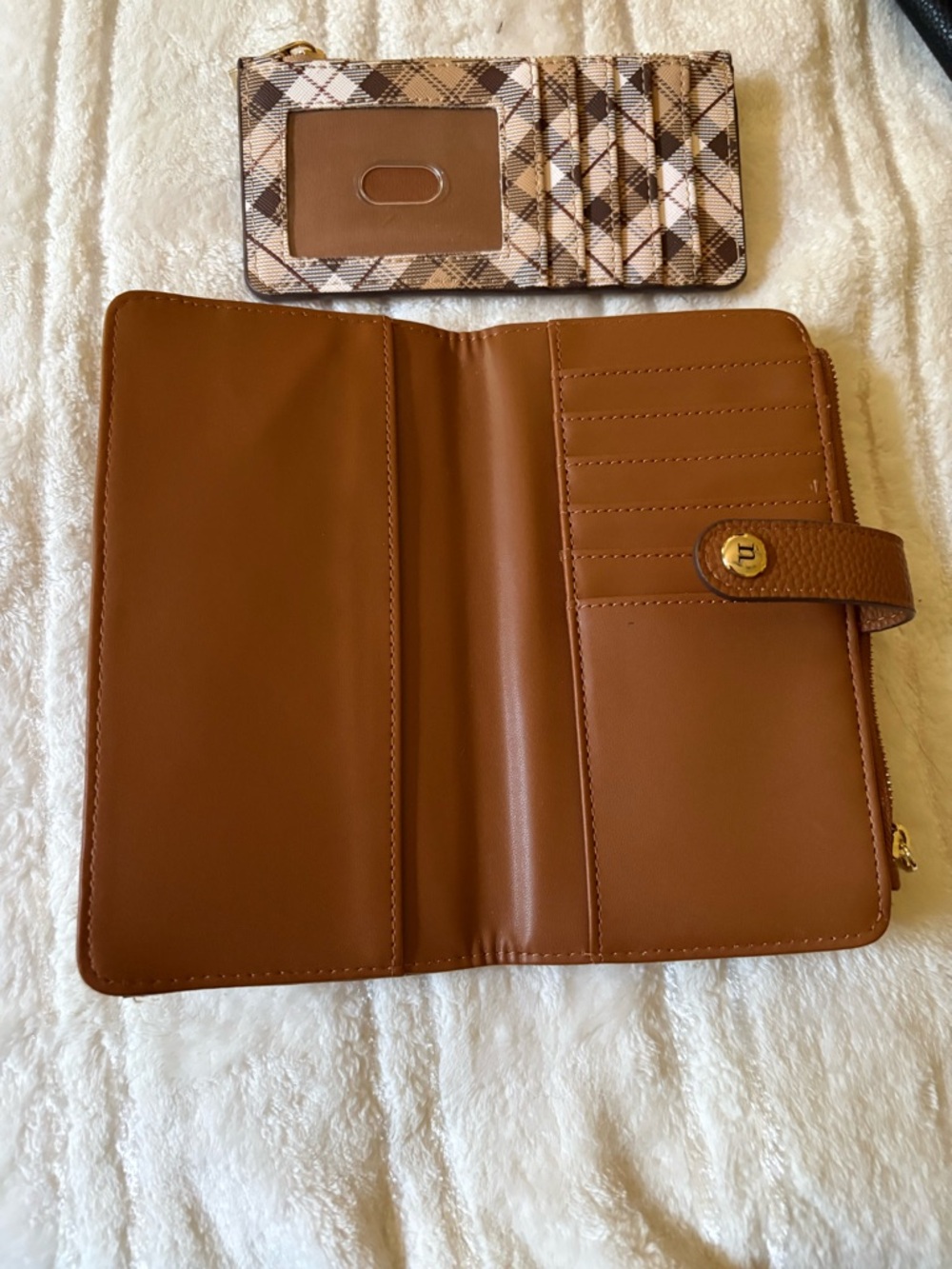 Nanette Lepore Black and Brown Pebbled Leather Wallets - Picture 4 of 7